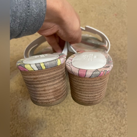 Authentic Hermes leather Oasis white slides sandals - Picture 6 of 7